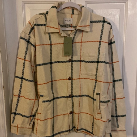 Goodfellow Cream Plaid Button-Up Shirt - Picture 15 of 15